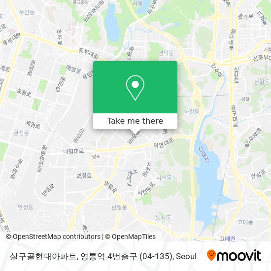 살구골현대아파트, 영통역 4번출구 (04-135) map