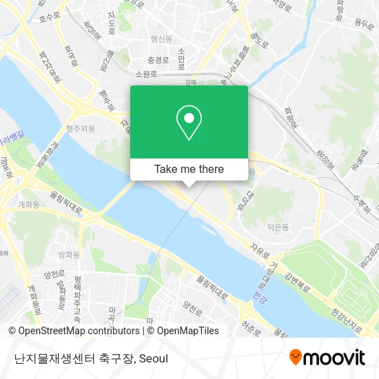 난지물재생센터 축구장 map