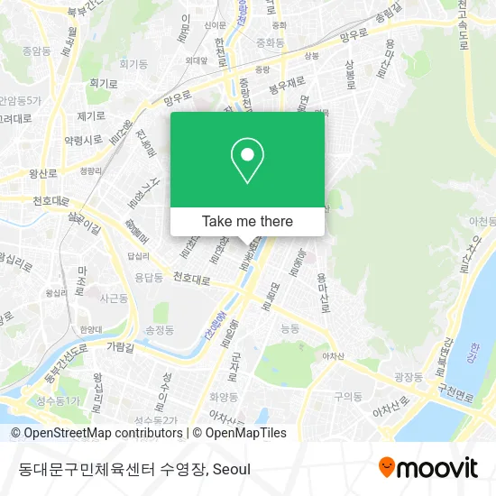 동대문구민체육센터 수영장 map