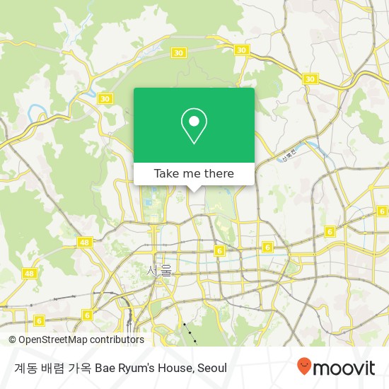 계동 배렴 가옥 Bae Ryum's House map