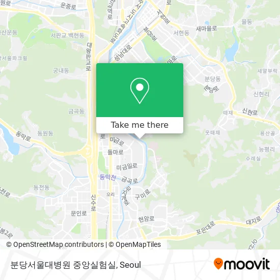 분당서울대병원 중앙실험실 map