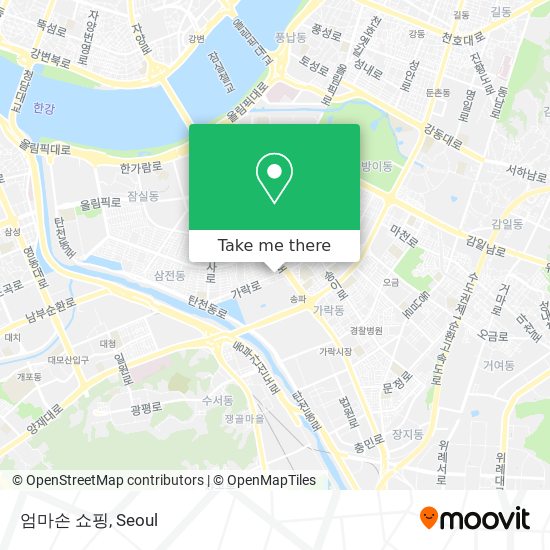 엄마손 쇼핑 map