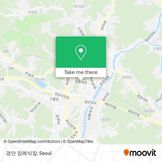 경안 장례식장 map