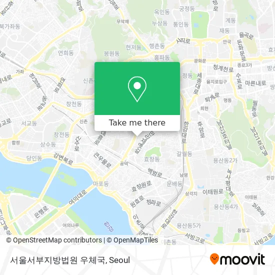 서울서부지방법원 우체국 map