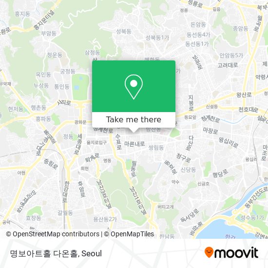 명보아트홀 다온홀 map