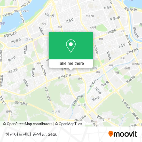 한전아트센터 공연장 map
