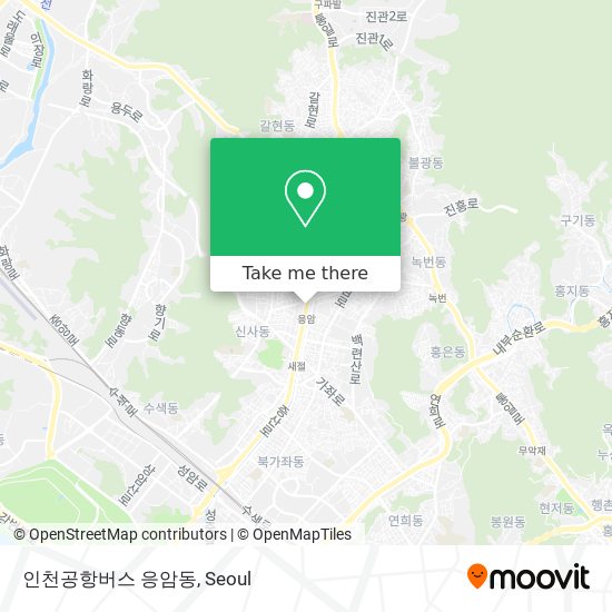 인천공항버스 응암동 map