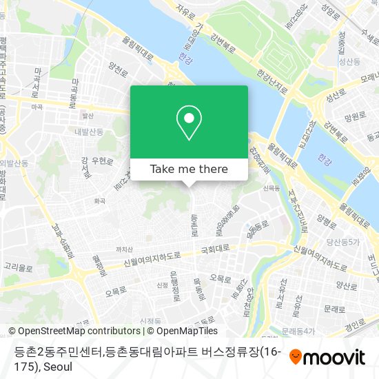 등촌2동주민센터,등촌동대림아파트 버스정류장(16-175) map