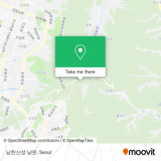 남한산성 남문 map