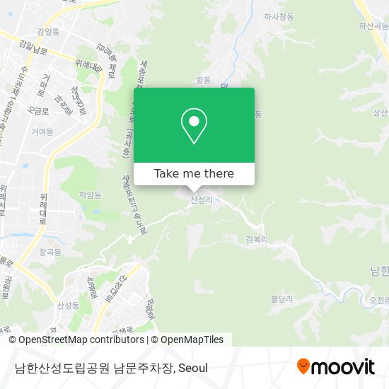 남한산성도립공원 남문주차장 map