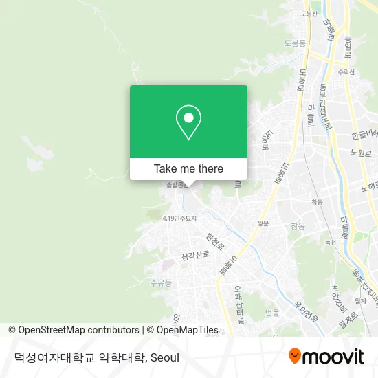 덕성여자대학교 약학대학 map