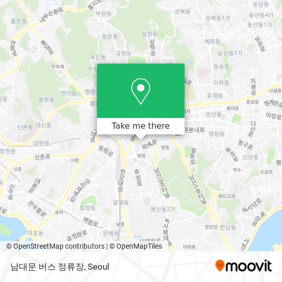 남대문 버스 정류장 map