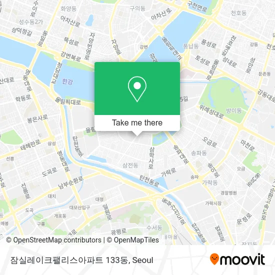 잠실레이크팰리스아파트 133동 map