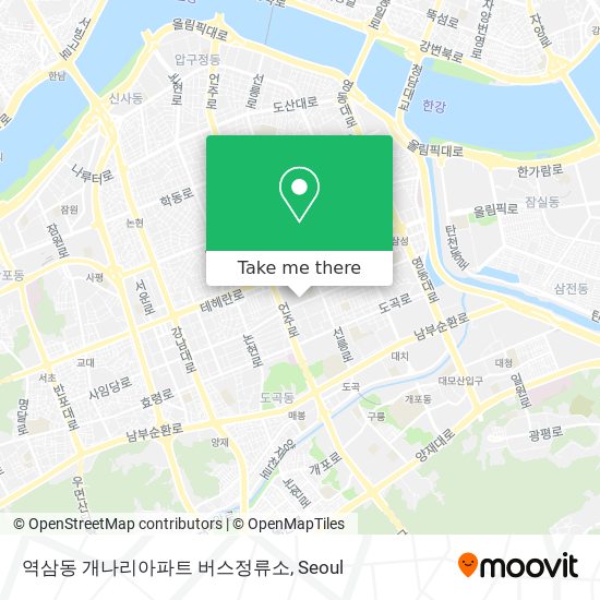 역삼동 개나리아파트 버스정류소 map