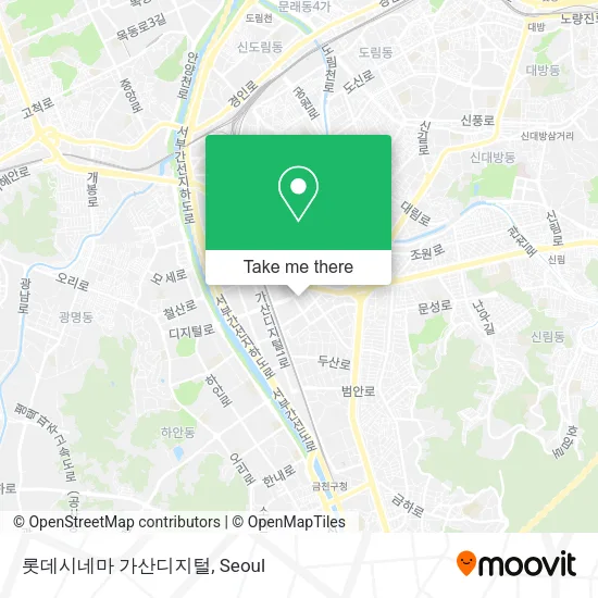 롯데시네마 가산디지털 map
