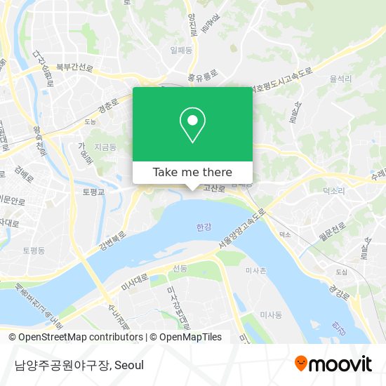 남양주공원야구장 map