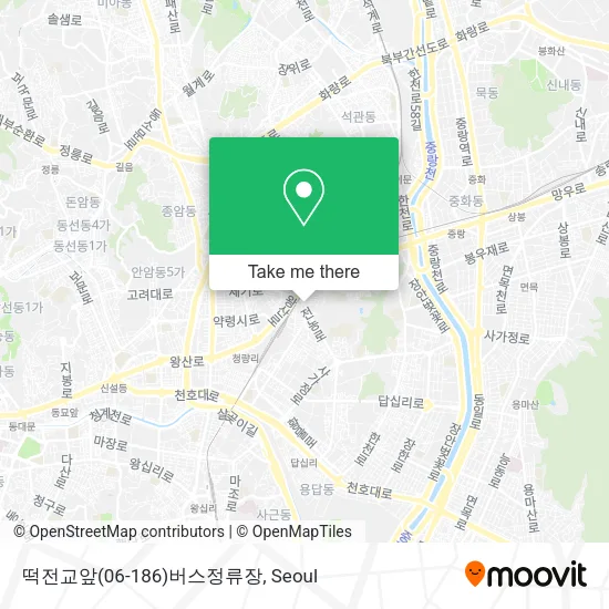 떡전교앞(06-186)버스정류장 map