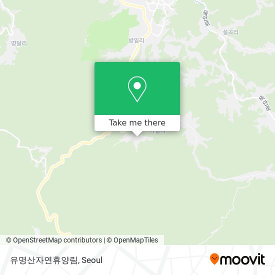 유명산자연휴양림 map