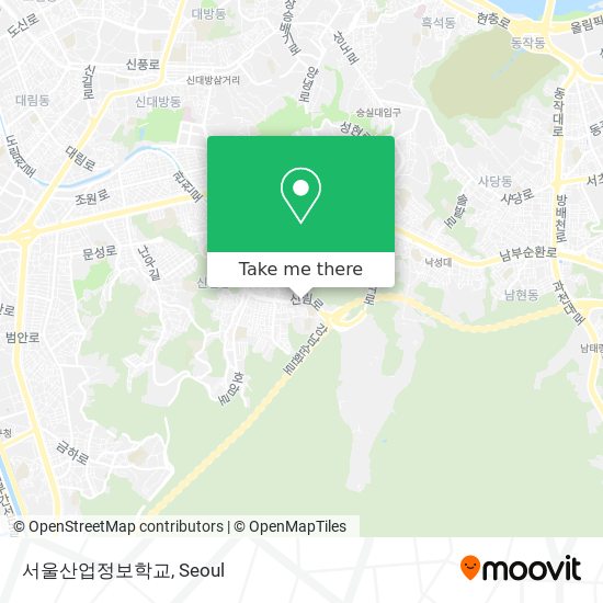 서울산업정보학교 map