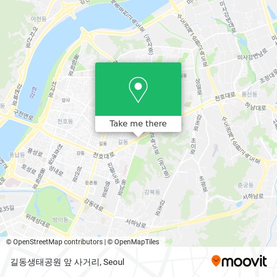 길동생태공원 앞 사거리 map