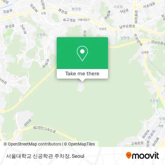 서울대학교 신공학관 주차장 map