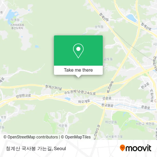 청계산 국사봉 가는길 map