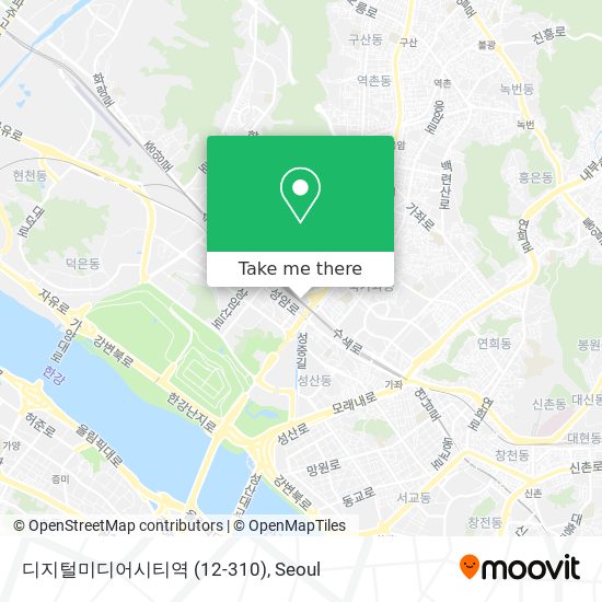 디지털미디어시티역 (12-310) map