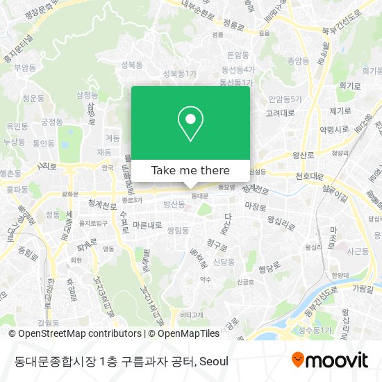 동대문종합시장 1층 구름과자 공터 map
