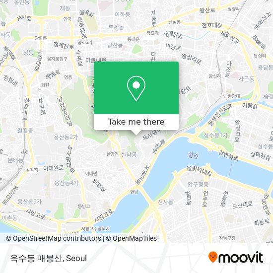 옥수동 매봉산 map