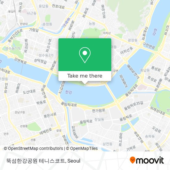뚝섬한강공원 테니스코트 map