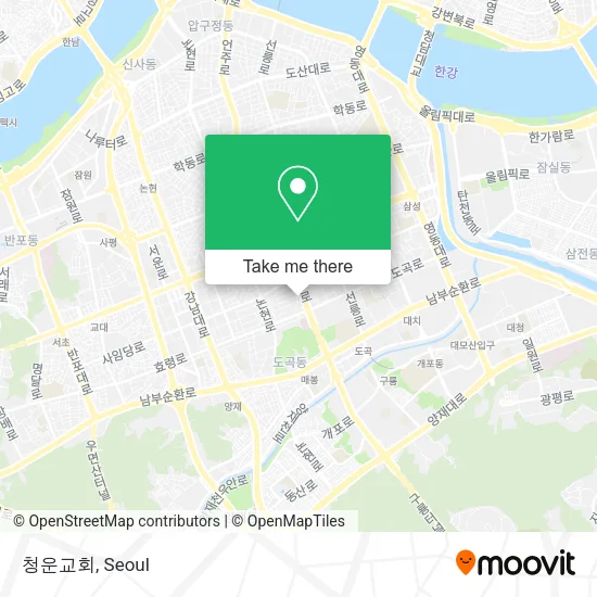 청운교회 map