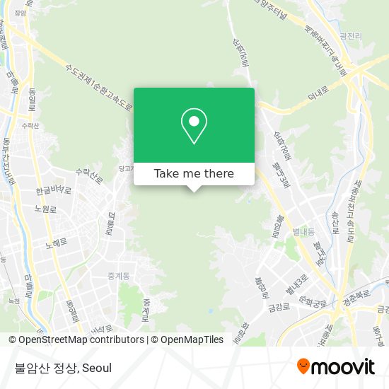 불암산 정상 map