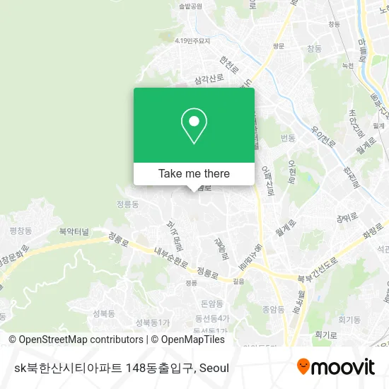 sk북한산시티아파트 148동출입구 map