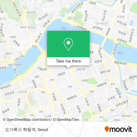 요가룩스 학동역 map