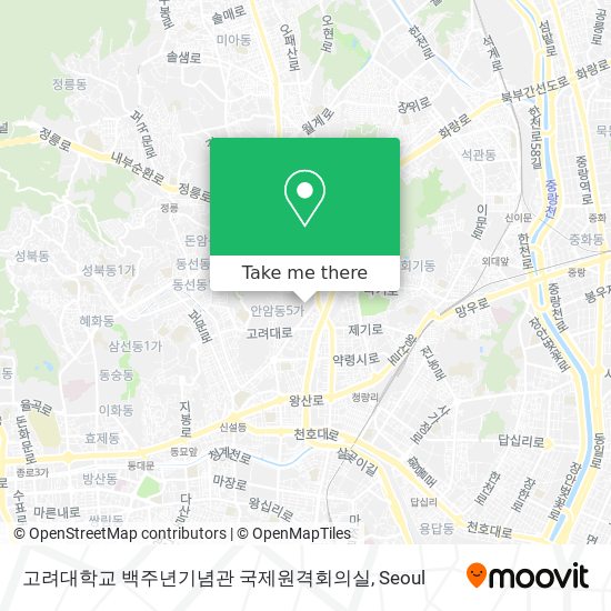 고려대학교 백주년기념관 국제원격회의실 map