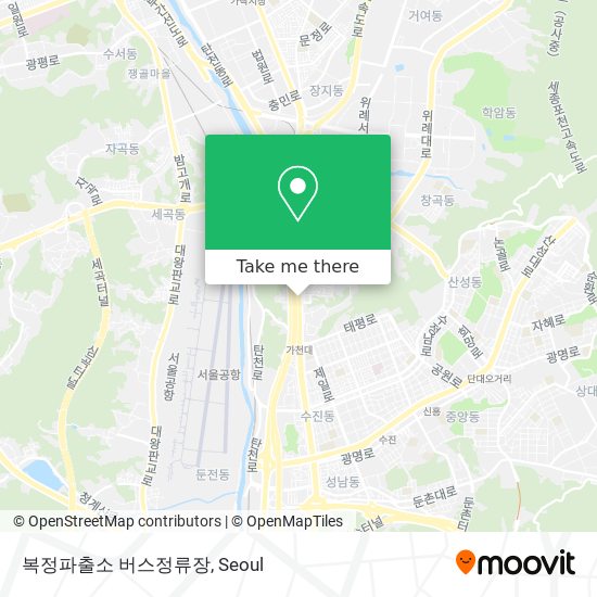 복정파출소 버스정류장 map