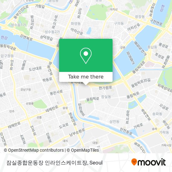 잠실종합운동장 인라인스케이트장 map