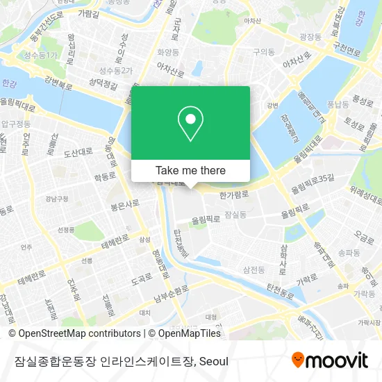 잠실종합운동장 인라인스케이트장 map