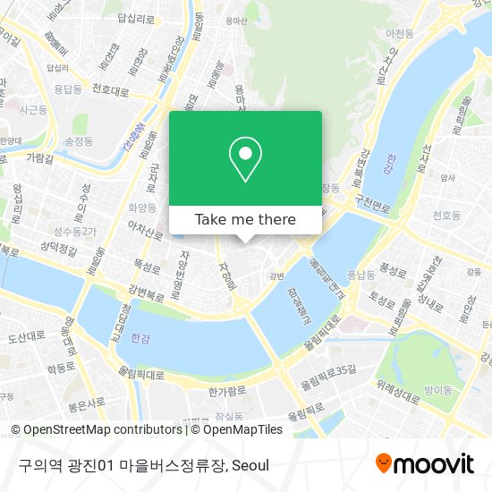 구의역 광진01 마을버스정류장 map