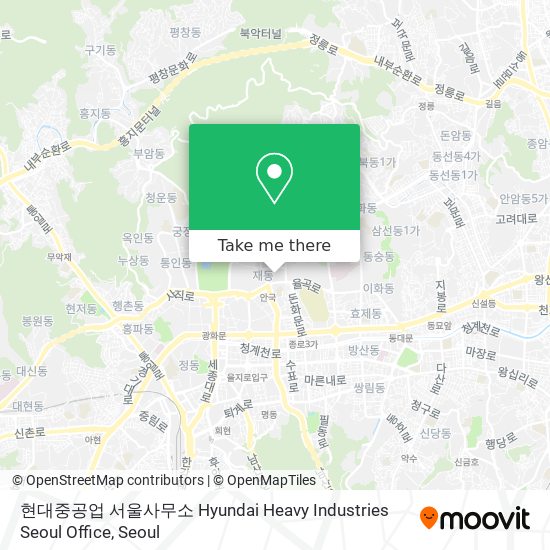현대중공업 서울사무소 Hyundai Heavy Industries Seoul Office map