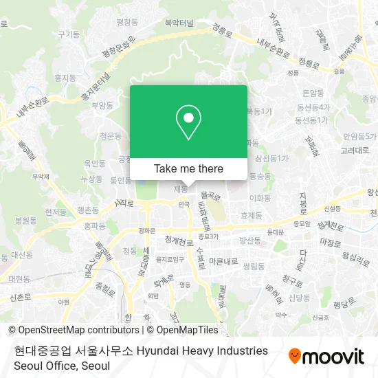 현대중공업 서울사무소 Hyundai Heavy Industries Seoul Office map