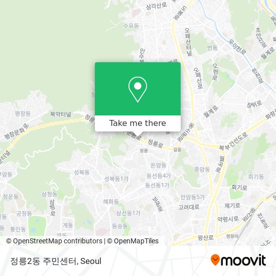 정릉2동 주민센터 map