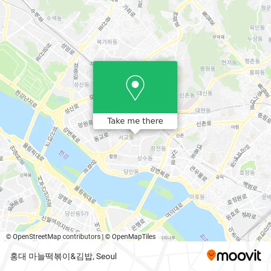 홍대 마늘떡볶이&김밥 map