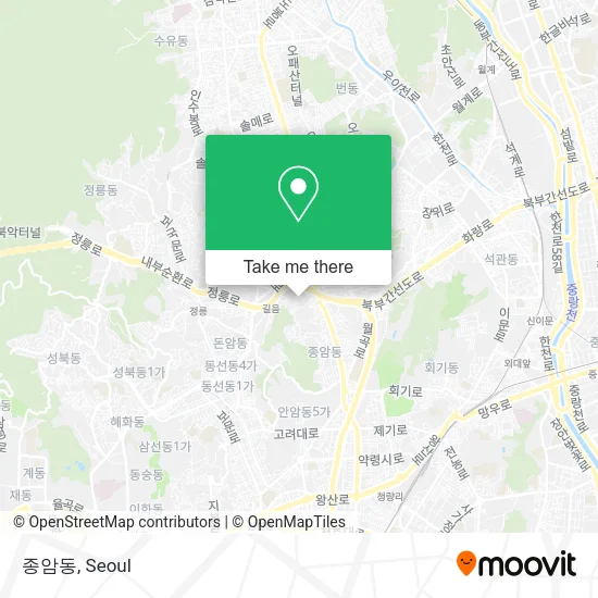 종암동 map