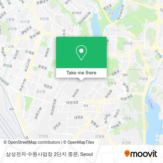 삼성전자 수원사업장 2단지 중문 map