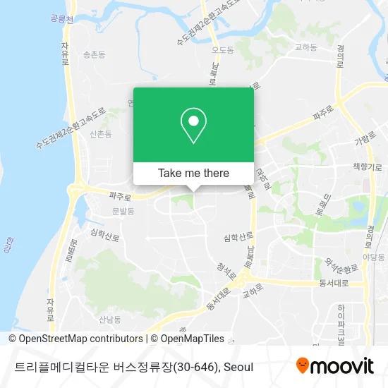 트리플메디컬타운 버스정류장(30-646) map
