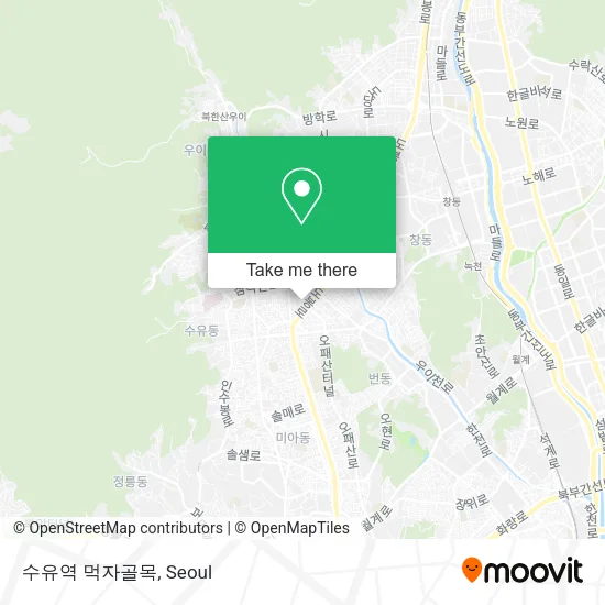 수유역 먹자골목 map