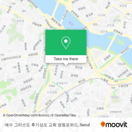 예수 그리스도 후기성도 교회 영등포와드 map