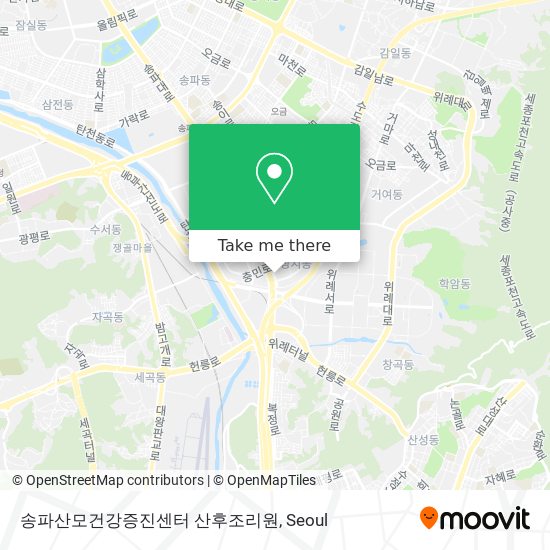 송파산모건강증진센터 산후조리원 map