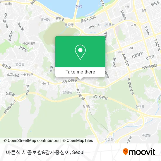 바른식 시골보쌈&감자옹심이 map
